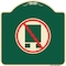 Signmission National Network Prohibited Heavy-Gauge Aluminum Architectural Sign, 18" x 18", G-1818-23864 A-DES-G-1818-23864 - alternate 1
